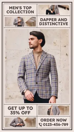 Fashion Industry Men's Clothing Collection Promotion