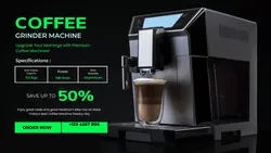 Coffee Machine Black Friday Promotion Social Media Cover