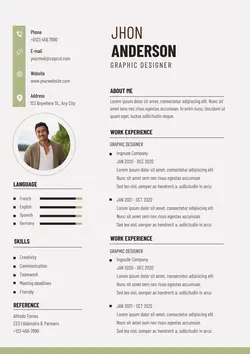 Business Graphic Designer Resume Minimalist