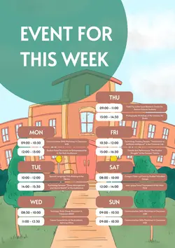 Campus event / activity poster Event For this Week