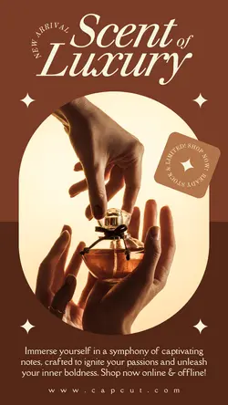 Brown Aesthetic Parfume Product Display Story