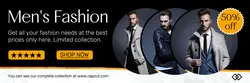 Fashion Industry Men's Fashion Promotion Twitter Header