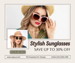 Fashion Stylish Sunglasses Promotion Facebok Post