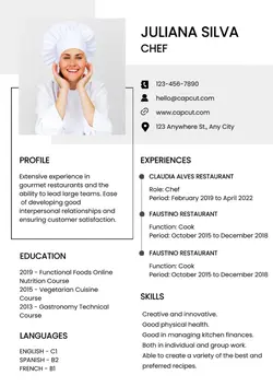 Business Resume Chef