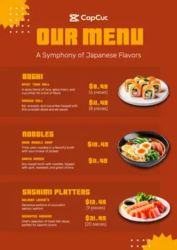 Non-Marketing Menu-Japanese Restaurant