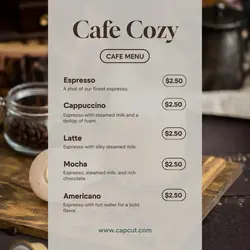 Cafe Menu Instagram Post