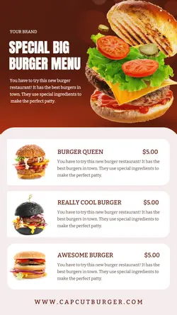 Food Burger Menu Instagram Story