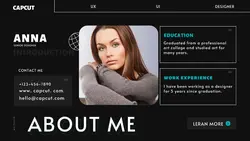 Business biographical notes display Minimalist