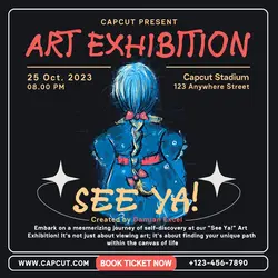 Art Exhibition Colourfull Instagram Post