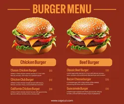Burger Menu Display Instagram Story