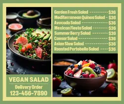 Food Vegan Salad Menu Facebook