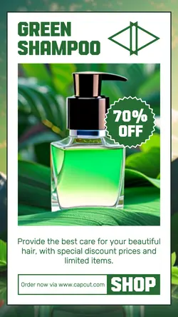 Fashion Industry Green Shampoo Promotion Tiktok