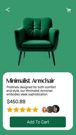 Minimalist Green Armchair Instagram Story