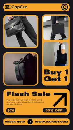 Yellow Flash Sale Bag Promotion Page