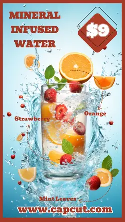 Food Display Mineral Infused Water Instagram Story