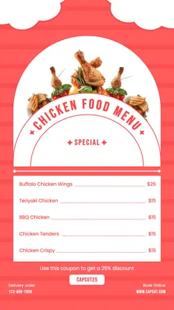 Chicken Food Menu Template Instagram Story