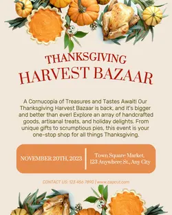 Yellow Thanks Giving bazaar Instagram Portrait