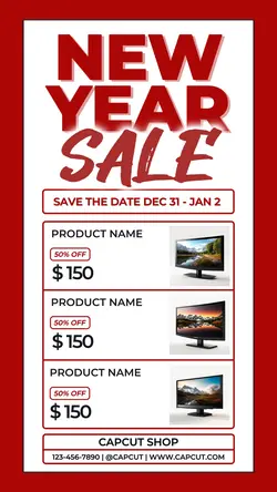 New Year Lcd Tv Promo Instagram Story