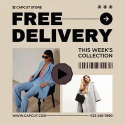 Fashion Industry Free Delivery Instagram Post