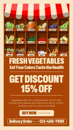Food Fresh Vegetables Discount Instagram Story
