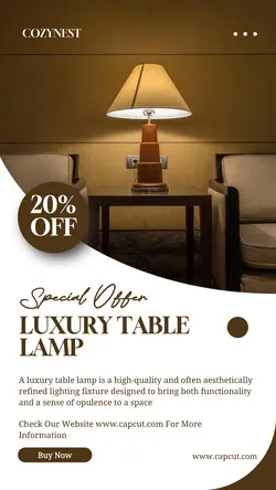 Household Luxury Table Lamp Instagram Story
