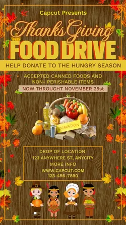 thanksgiving donate instagram story