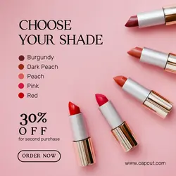 Beuaty Lipstick Makeup Promotion Instagram Post