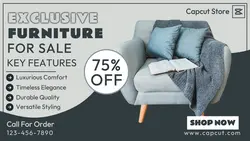 Exclusive Furniture Twitter Post Yellow Elegant