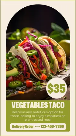 Food Vegetables Taco Instagram Story