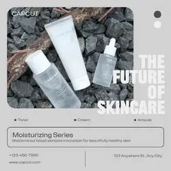 Grey Minimalist Skincare Instagram Post