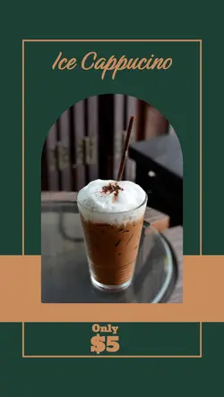 Ice Cappucino Spesial Price Instagram Story