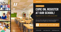 School Registration Facebook App Ad