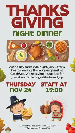 Thanksgiving Dinner Invitation Instagram Story