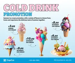 Foods & Beverage Ice Cream Promotion Cute