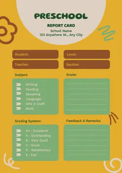 Non-marketing Report Card