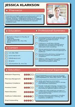 Business Resume Pharmacist