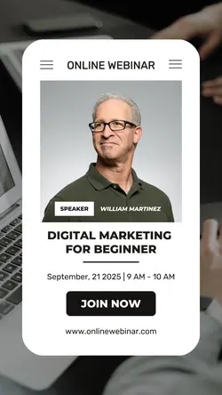 Business Digital Marketing Webinar Instagram Post
