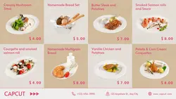 Foods & Beverage Display Western Cuisine Minimal