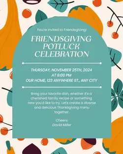 Thanksgiving Invitation Instagram Portrait