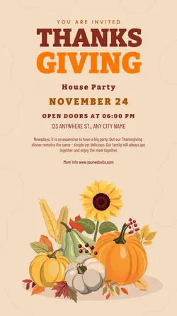 Thanksgiving Charity Dinner Instagram Story