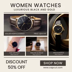  Women Watches Display Produk Facebook Post