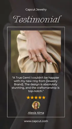 Jewelry Ring Testimonial Instagram Story
