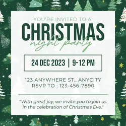 Christmas Party Invitation Card Instagram Post