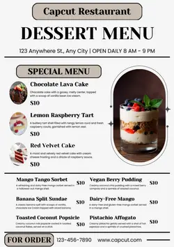 Desser Menu