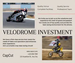 Sports fitness racing Venue investment minimalist