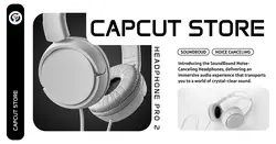 Electronics Headphone Facebook Ads Post Futuristic Theme