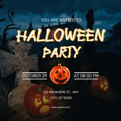 Helloween party announcement instagram story