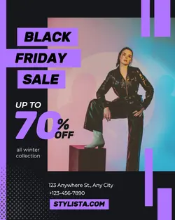 Black Friday Fashion Clothes Instagram Post 