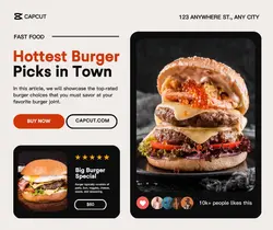 Food Product Showcase Facebook Post