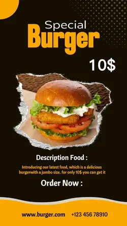 Burger food sale story